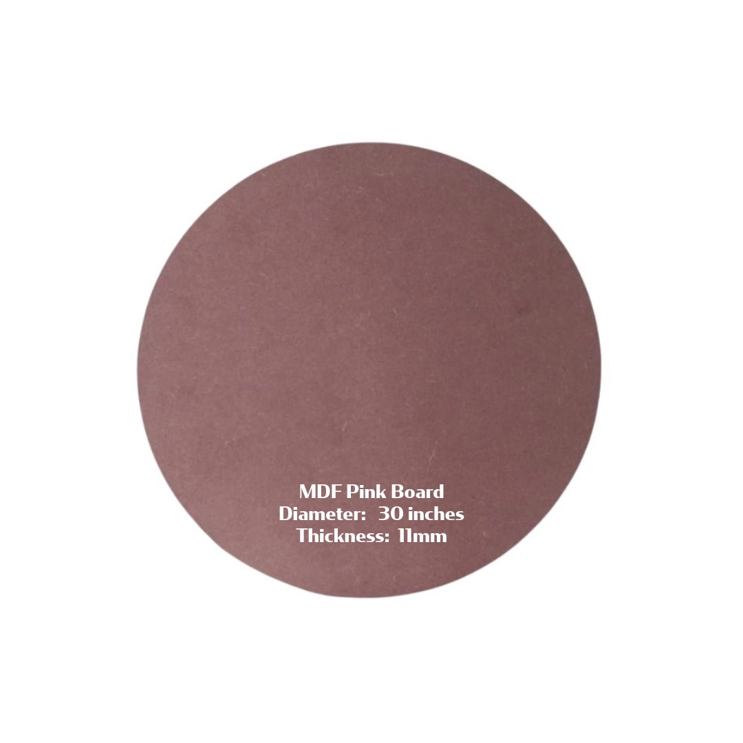 Craft Board - WaterProof Pink MDF - 30 inches Round